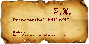 Princzenthal Máté névjegykártya